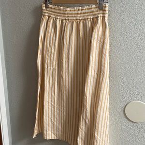 Madewell Stripe Midi Skirt
